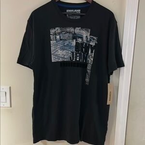 Dkny Black Short Sleeve Graphic Tee